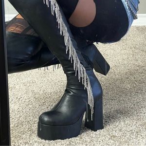 Knee/Thigh High Diamond Boots